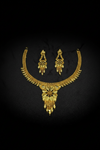 Premium 1 Gram Gold Forming Necklace Set - Real Gold Look 036