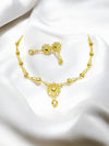Premium 1 Gram Gold Forming Necklace Set - Real Gold Look 038