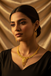 Premium 1 Gram Gold Forming Necklace Set - Real Gold Look 028