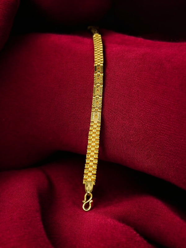 Royal 1 Gram Gold Plated Men's Bracelet - Premium Daily Wear 009