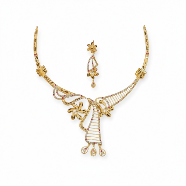 Gold Forming Necklace