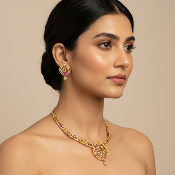 Gold Forming Necklace