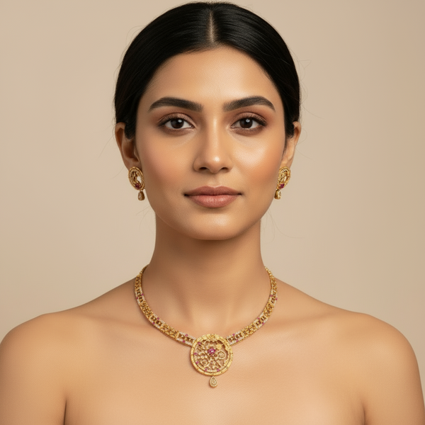 Gold Forming Necklace