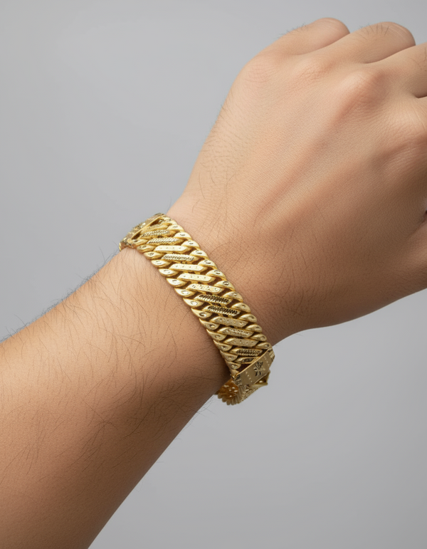 1 Gram Gold-Forming Curb Chain with Bracelet Combo