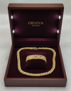 1 Gram Gold-Forming Curb Chain with Bracelet Combo