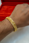 Gold-Plated Two-Tone Designer Bracelet