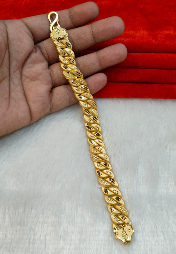 Gold-Plated Two-Tone Designer Bracelet
