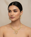Modern Gold-Plated Torque Necklace Set