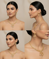 Modern Gold-Plated Torque Necklace Set