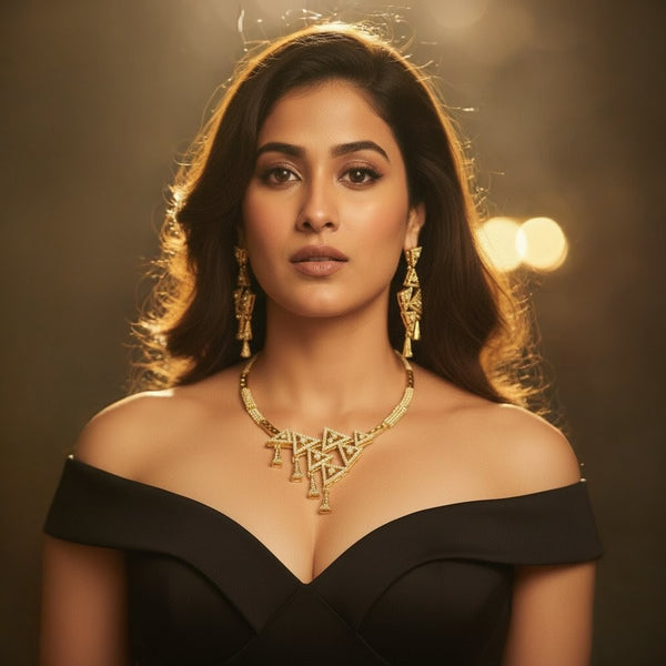 Gold Forming Necklace