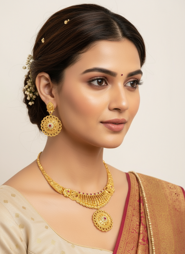 Gold Forming Necklace