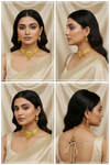 Choker - Necklace - 1Gram Gold plated Necklace set - 003