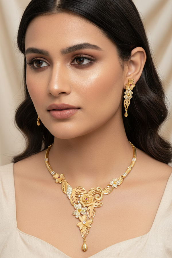 1 Gram Gold Forming Necklace set