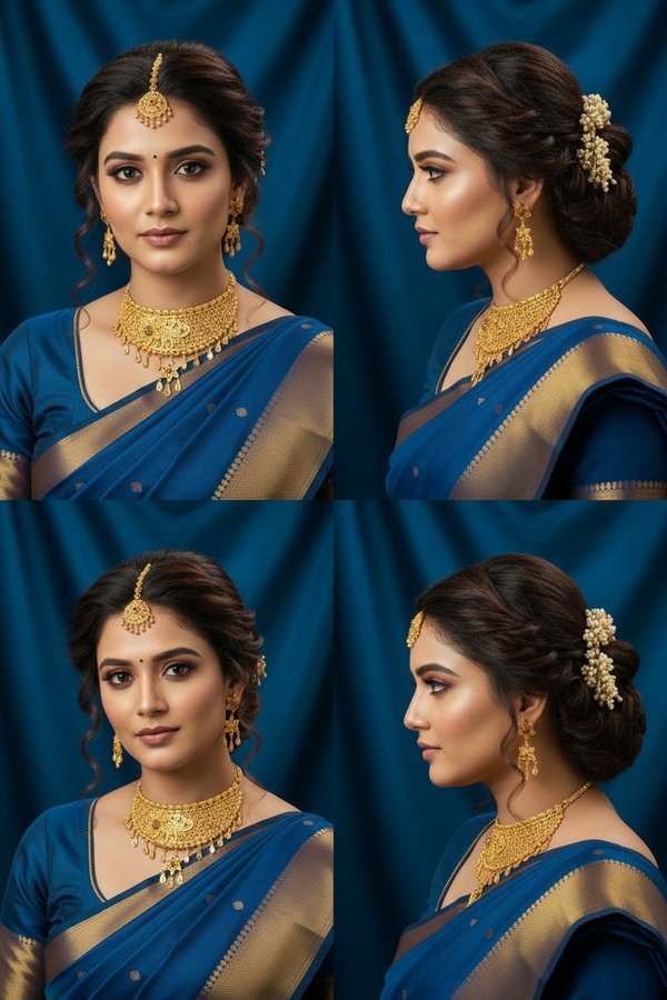 Choker - Necklace - 1Gram Gold plated Necklace set - 005