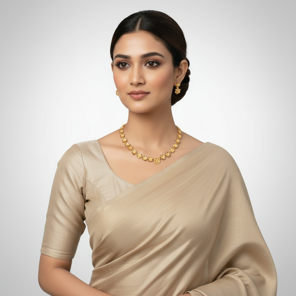 1 Gram Gold Forming letest Designer Necklace set