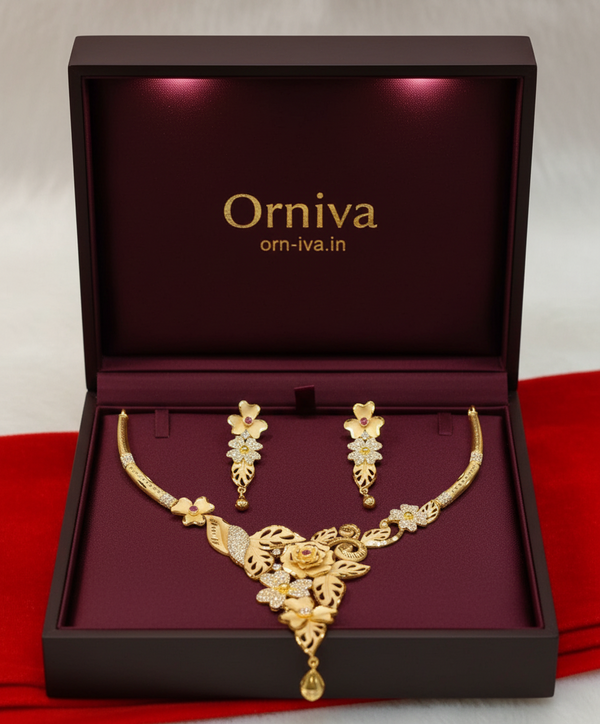 1 Gram Gold Forming Necklace set