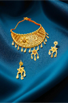 Choker - Necklace - 1Gram Gold plated Necklace set - 005
