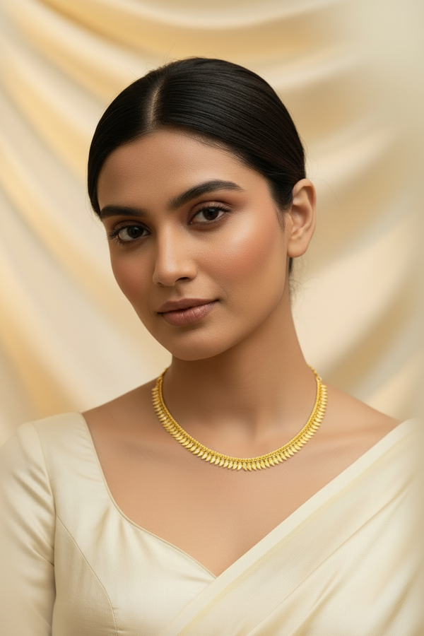 Premium 1 Gram Gold Forming Necklace Set (Real Gold Look) 034