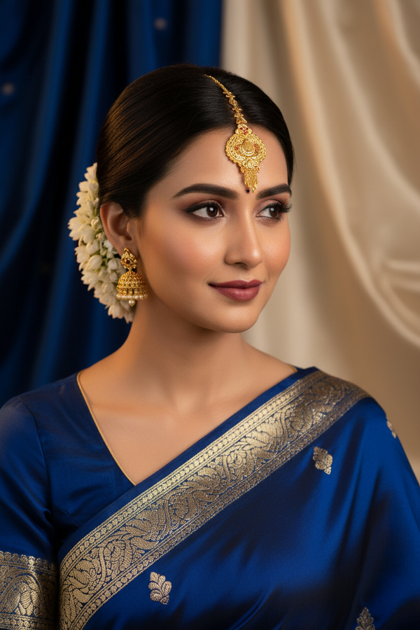 Royal 1 Gram Gold Plated Traditional Maang Tikka for Women 036