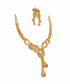 Designer Gold-Plated CZ Necklace Set