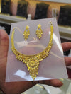 Premium 1 Gram Gold Forming Necklace Set (Real Gold Look) 030