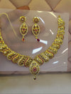 Premium 1 Gram Gold Forming Necklace Set (Real Gold Look) 023