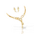 Designer Gold-Plated CZ Necklace Set