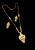 Premium 1 Gram Gold Forming Chain Pendant Set with Matching Tops