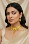 Choker - Necklace - 1Gram Gold plated Necklace set - 003