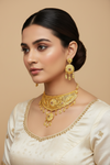 Choker - Necklace - 1Gram Gold plated Necklace set - 007