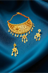 Choker - Necklace - 1Gram Gold plated Necklace set - 005